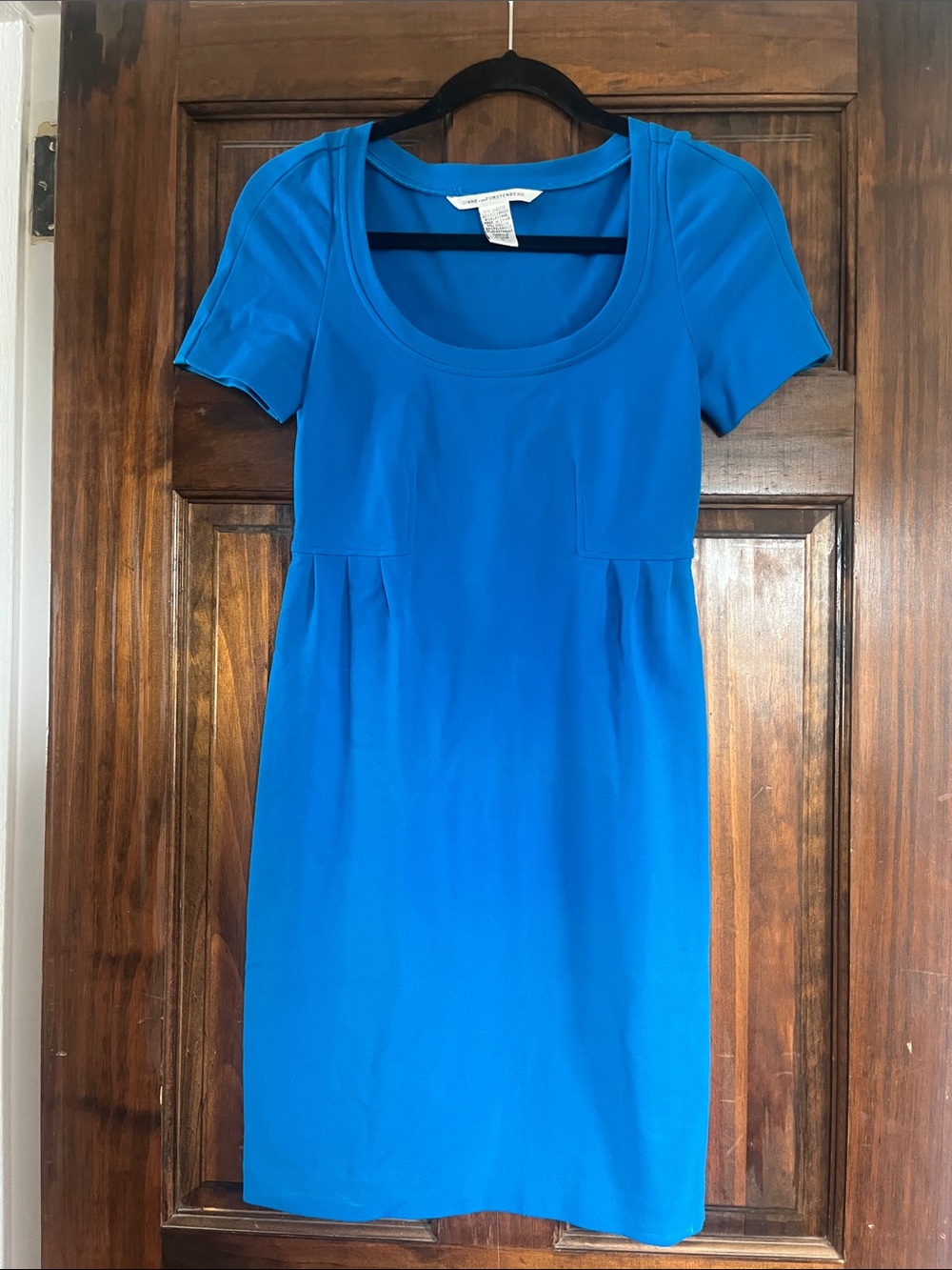 Diane Von Furstenberg Bright Blue Mini Dress